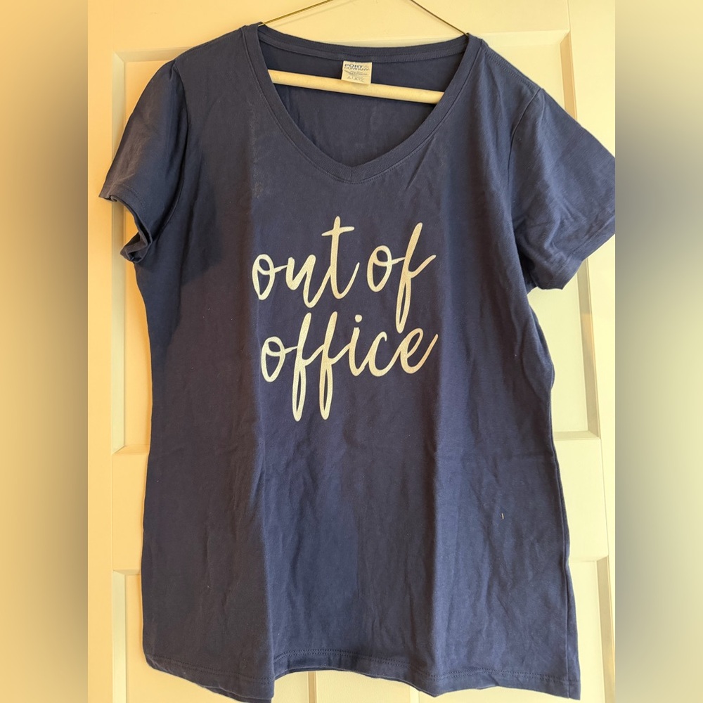 Port and Company Navy 'Out of Office' Tee